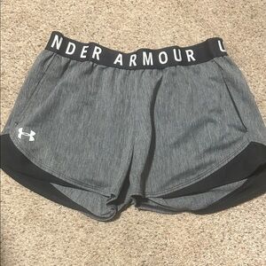 Under Armour Women's Athletic Shorts in Gray and Black